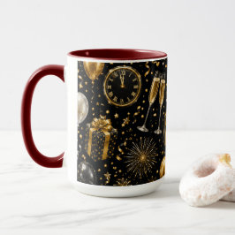 Luxus-Silvester-Feier-Muster Tasse