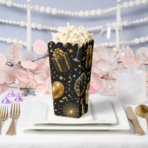 Luxus-Silvester-Feierpattern-Popcorn Geschenkschachtel
