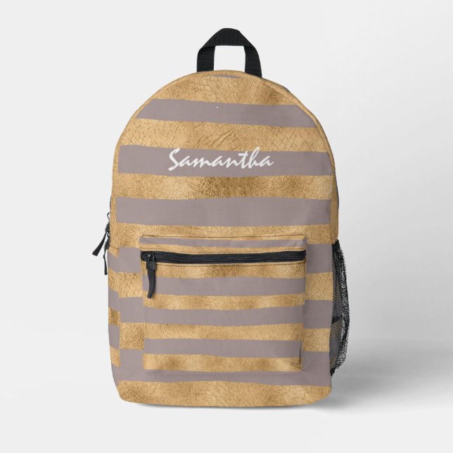 Luxus simuliertes Goldmuster Bedruckter Rucksack (Vorderseite)
