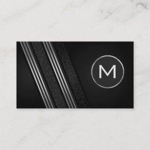 Luxus Sleek Silver Streifen mit Muster Business Visitenkarte