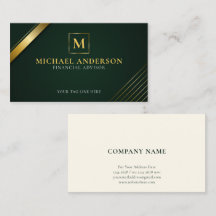 Luxus Smaragdgrün | Gold Executive Monogramm