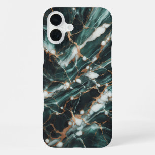 Luxus-Smaragdgrüner-Marmor-Handyhülle - Elegant iPhone 16 Plus Hülle