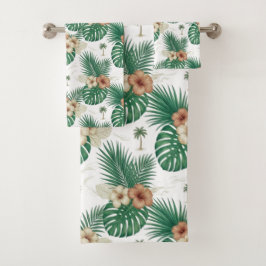 Luxus-Sommer-Tropen-Blätter-Badehandtuch-Set Badhandtuch Set