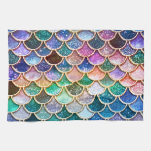 Luxus sommerlich vielfarbiger Glitzer Mermaid Scal Handtuch