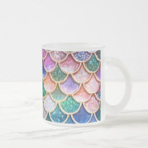 Luxus sommerlich vielfarbiger Glitzer Mermaid Scal Mattglastasse