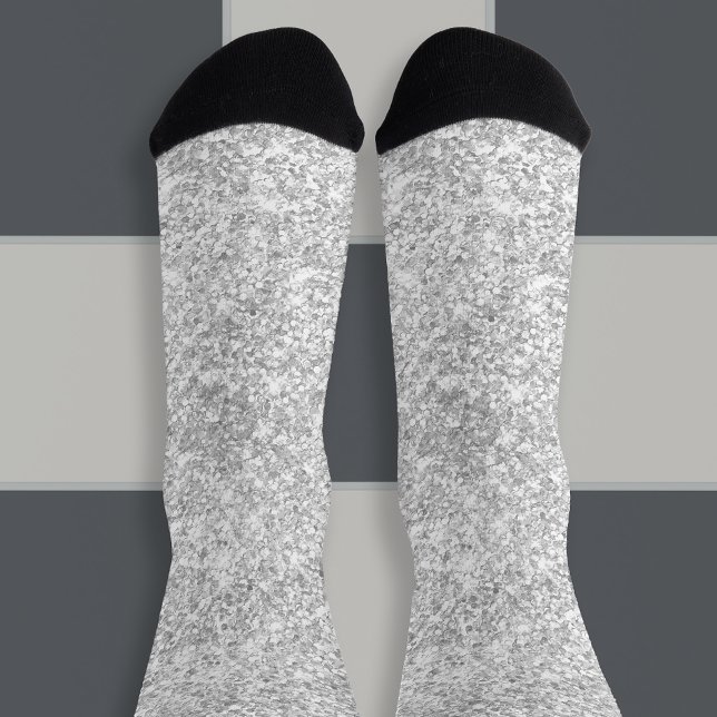 Luxus-Sparkle-Licht-Silbergrau-Glitter Socken (Light Silver Grey Glitter Socks)