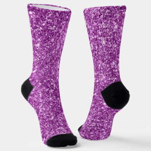 Luxus-Sparkling-Lila-Glitter Socken