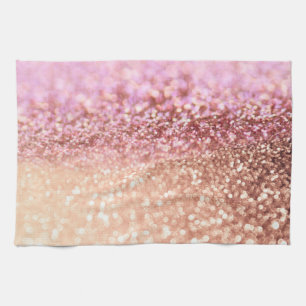 Luxus Sparkling Pink Ombre Glitzer Gradient Handtuch