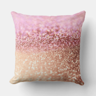 Luxus Sparkling Pink Ombre Glitzer Gradient Kissen