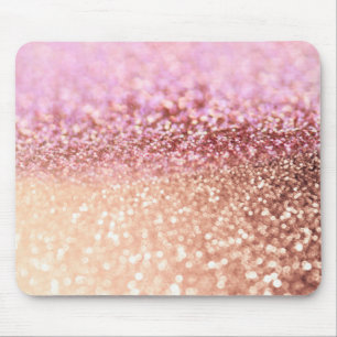 Luxus Sparkling Pink Ombre Glitzer Gradient Mousepad