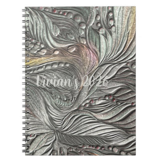 Luxus-Spiralblock mit silbermetallic Blättern Notizblock
