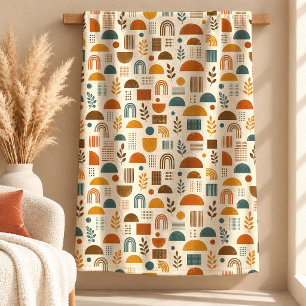 Luxus-Staubgrün-Senf-Boho-Decke-Design Fleecedecke
