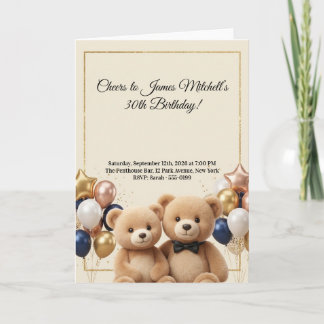 Luxus-Teddybär-Geburtstag Karte