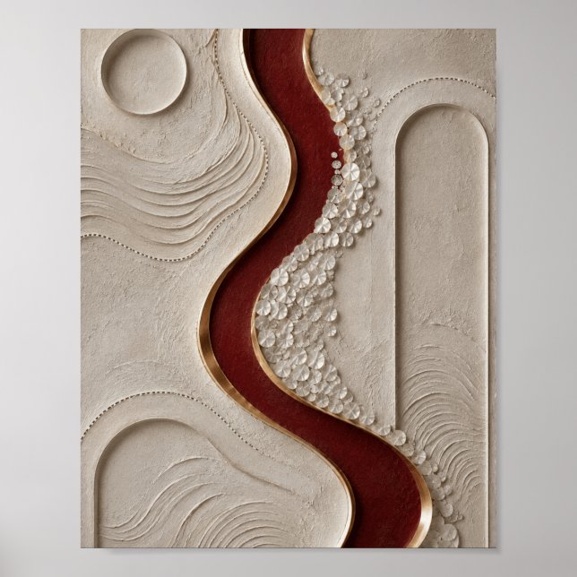 Luxus-Textur-Abstrakt-Wandkunst  Poster (Vorne)