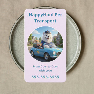 Luxus-Tiertransport Pet Travel & Taxi-Service Visitenkarte