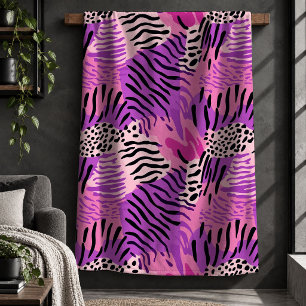 Luxus-Tiger-Magenta-Rosa-Violett-Decke Dekor Kunst Sherpadecke