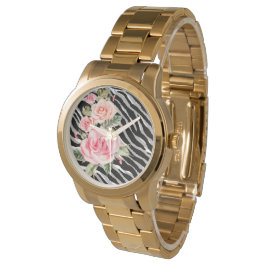 Luxus Tiger Rose Trendy Line Armbanduhr