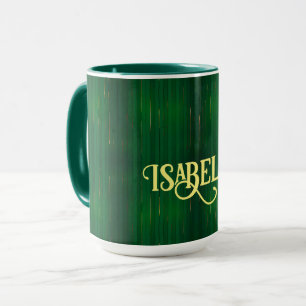 Luxus Trendy Green Gold Linen Texture Collection Tasse