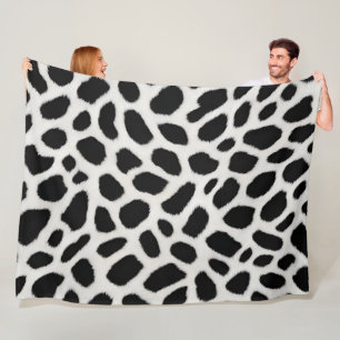 Luxus Trendy White Leopard Elegante Collection Fleecedecke
