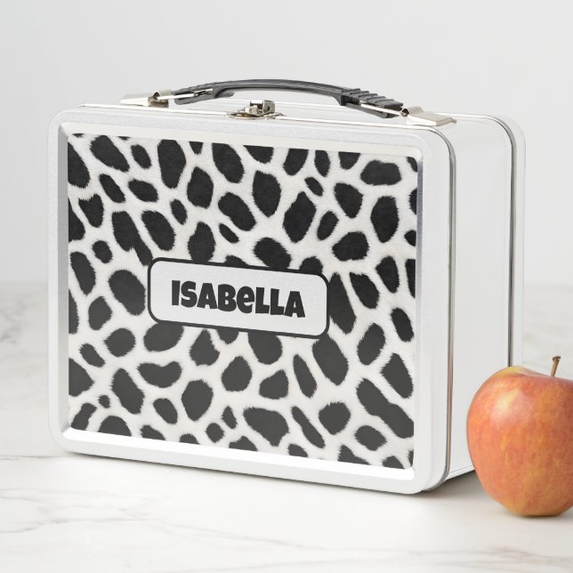 Luxus Trendy White Leopard Elegante Collection Metall Brotdose (Beispiel)