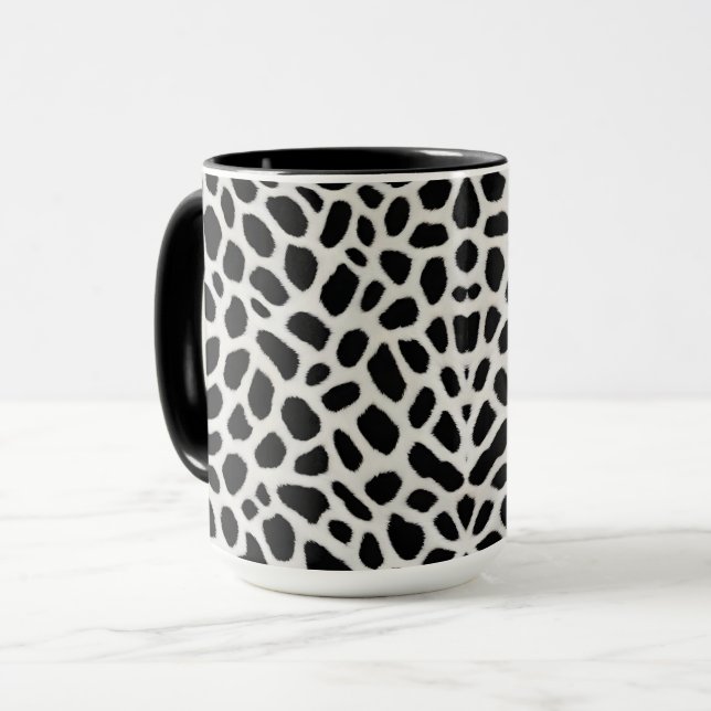 Luxus Trendy White Leopard Elegante Collection Tasse (Vorderseite Links)