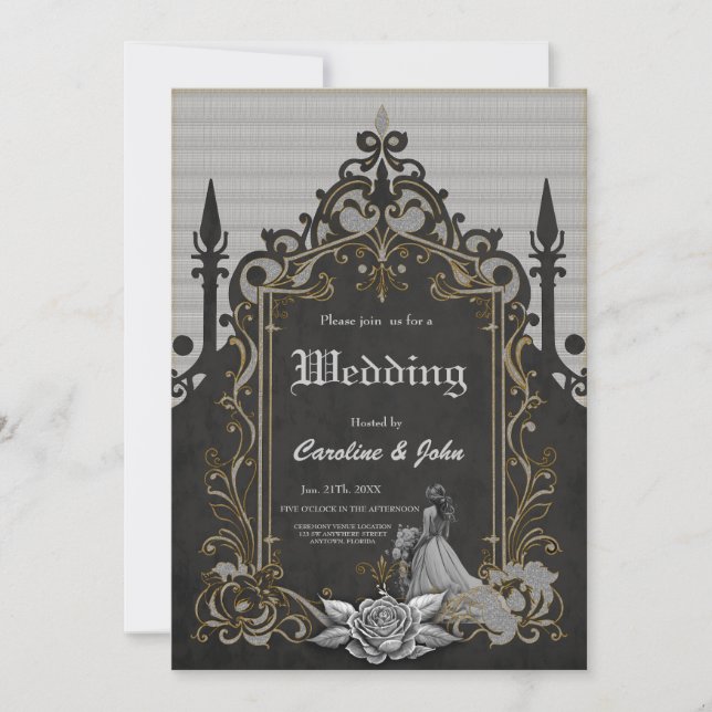 Luxus trifft Romantik. Einladung (Vorderseite)