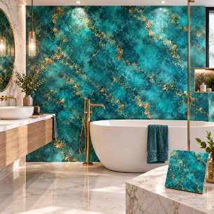 Luxus Türkis Gold Marmor Keramikfliese