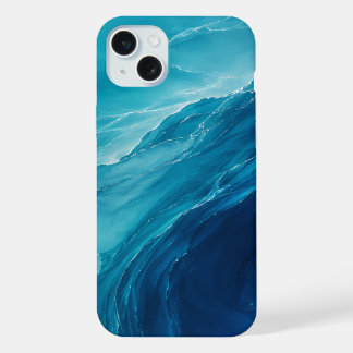 Luxus-Türkises Ozean-Fließen iPhone 15 Plus Hülle