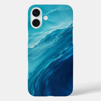 Luxus-Türkises Ozean-Fließen iPhone 16 Plus Hülle
