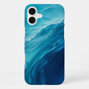 Luxus-Türkises Ozean-Fließen iPhone 16 Plus Hülle