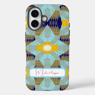 Luxus-Turquois-Goldblatt-Mandala  iPhone 16 Hülle