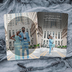 Luxus und Minimales Foto Save the Date Folieneinladung