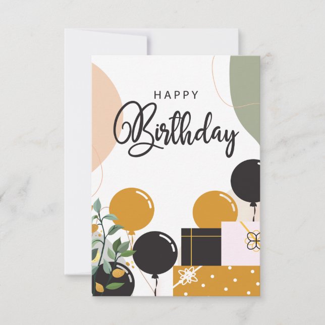Luxus und niedliches Glück Geburtstag Einladung (Vorderseite)