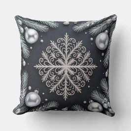 Luxus-Urlaubskatze - Snowflake Design Kissen