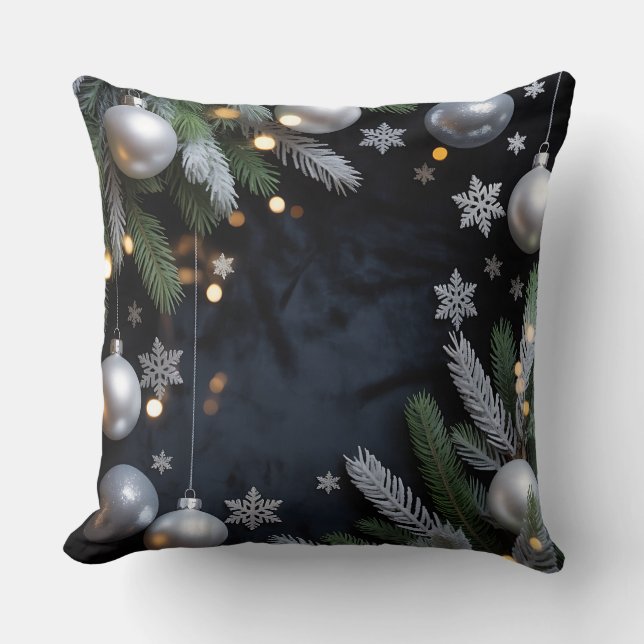 Luxus-Urlaubskatze - Snowflake Design Kissen (Vorderseite)