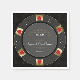 Luxus Vegas Gold Casino Poker Chip Hochzeit Serviette