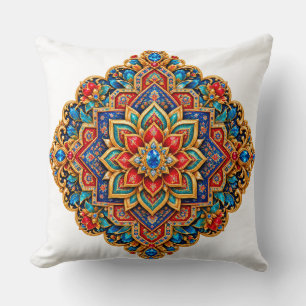 Luxus-Vibrant-Afghan-Teppichmuster-Kulturkissen Kissen