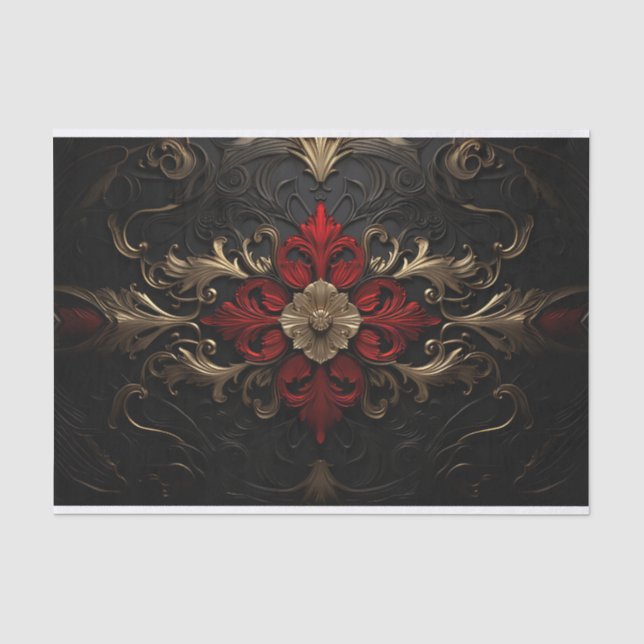 Luxus-Viktorianisch-Ornament III Seidenpapier (Vorderseite)