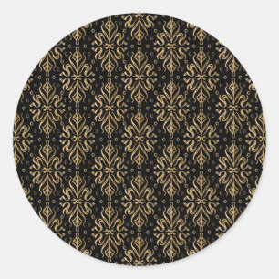 Luxus-Vintage-Muster 3 Runder Aufkleber