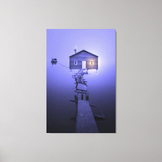 Luxus Wall Art Friedliches Calm Boat House Leinwanddruck