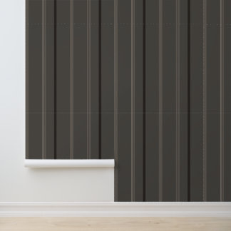 Luxus-Warme-Holzkohle-Pinstripe-Linene-Tapete Tapete
