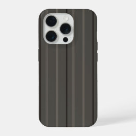 Luxus-Warme-Holzkohle-Streifen-Leinen iPhone 15 Pro Hülle