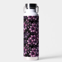 Luxus-Wasserflasche aus Edelstahl mit Pflaumenblüt