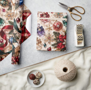 Luxus-Weihnachtsgeschenke aus Juwelen Geschenkpapier