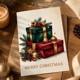 Luxus-Weihnachtsgeschenke Frohe Weihnachten Urlaub Karte