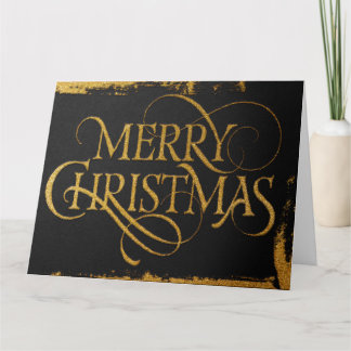 Luxus-Weihnachtskarte mit Goldfolie | Winter Glam Karte