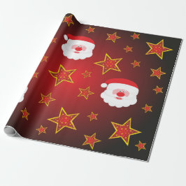 Luxus Weihnachtsmann Rote Imitat Gold Weihnachtsfe Geschenkpapier