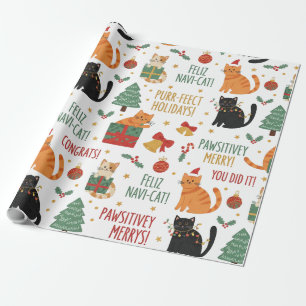 Luxus-Weihnachtspapier für Katzen Festives Fellinc Geschenkpapier