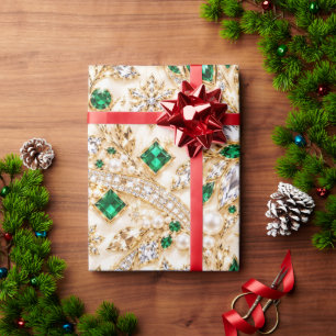 Luxus-Weihnachtspapier Smaragdgrün Geschenkpapier