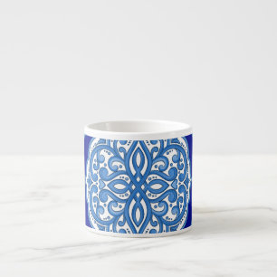 Luxus weiß-blau, türkisches Ornament. Espressotasse